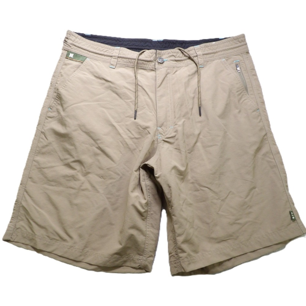 Howler Brothers Horizon Hybrid Shorts Men W38 Tan Ripstop Nylon Quick Dry Surf
